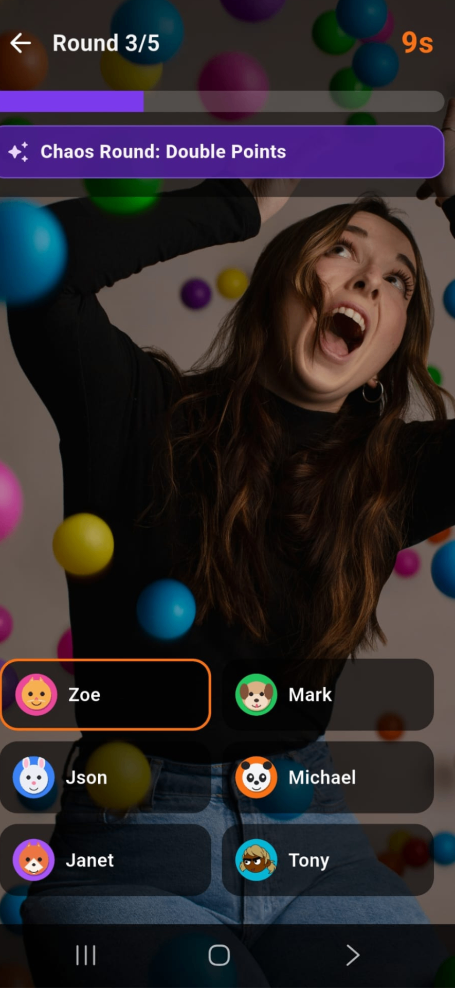 PicPop React screen
